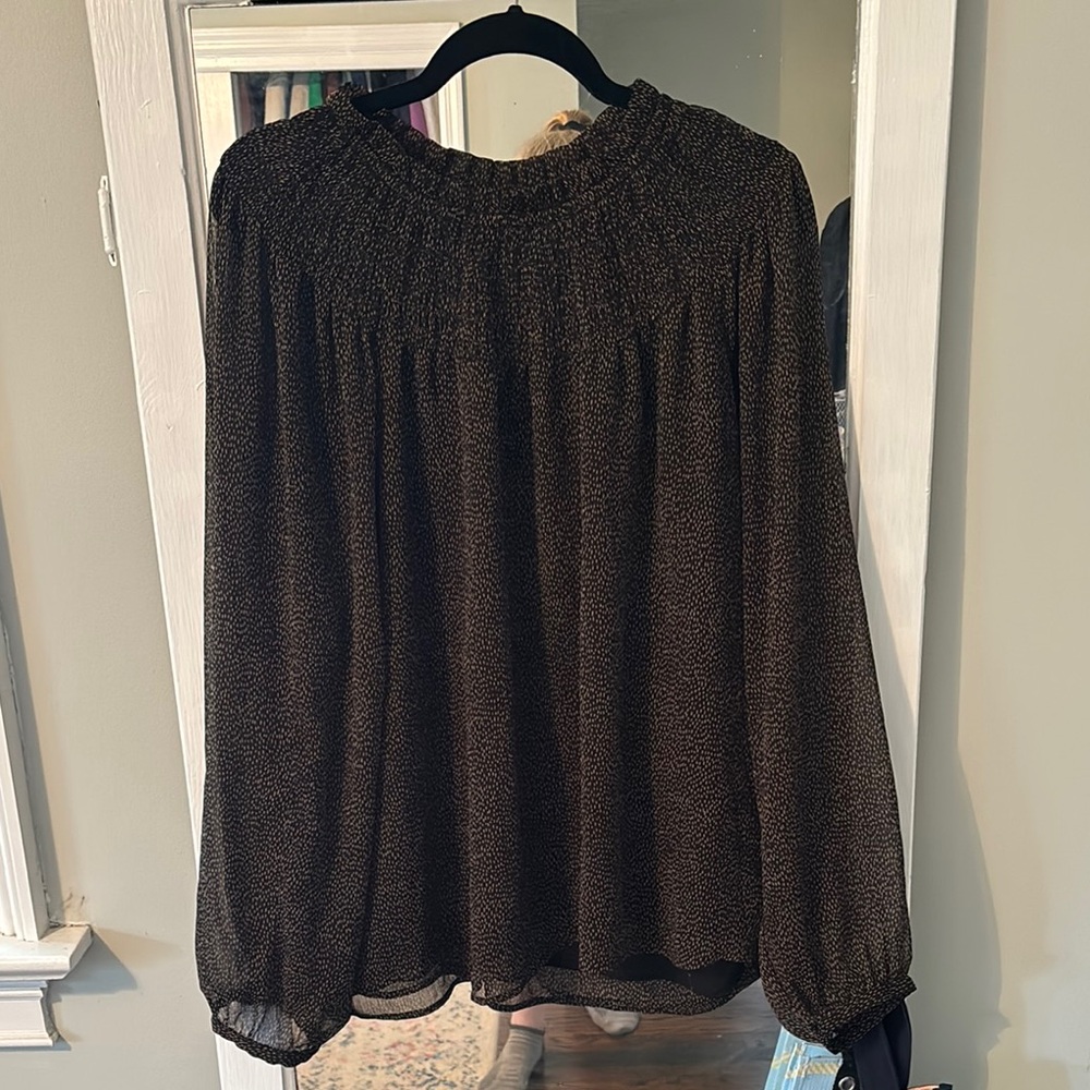 Black Patterned Women's Top